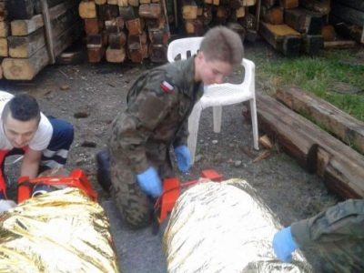 Ćwiczyli ze strażą pożarną